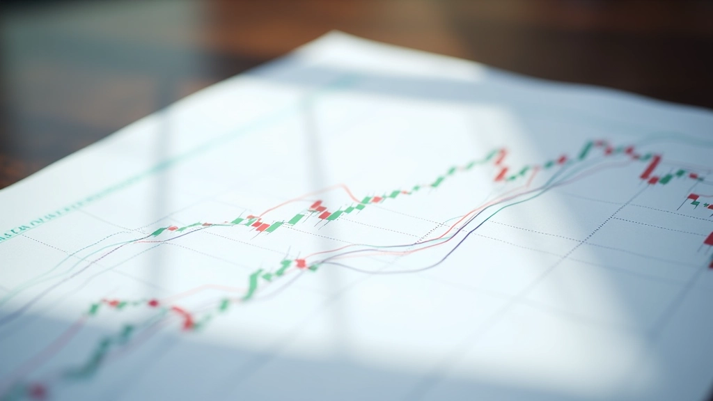 Hand-drawn support and resistance levels on printed trading chart with colored markers and annotations showing price reactions